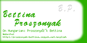 bettina proszonyak business card